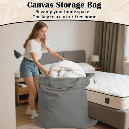 Canvas Laundry Bag 40"W x35"H