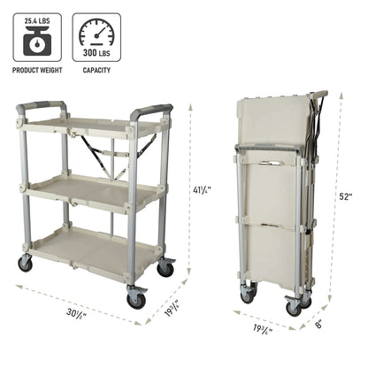 89 355 Pack N Roll Collapsible Service Cart