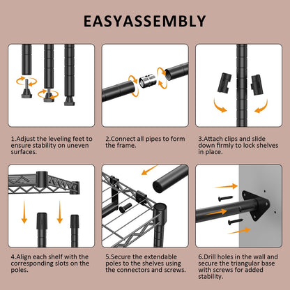 Heavy Duty Garment Rack Wire Clothes Rack for Hanging Clothes