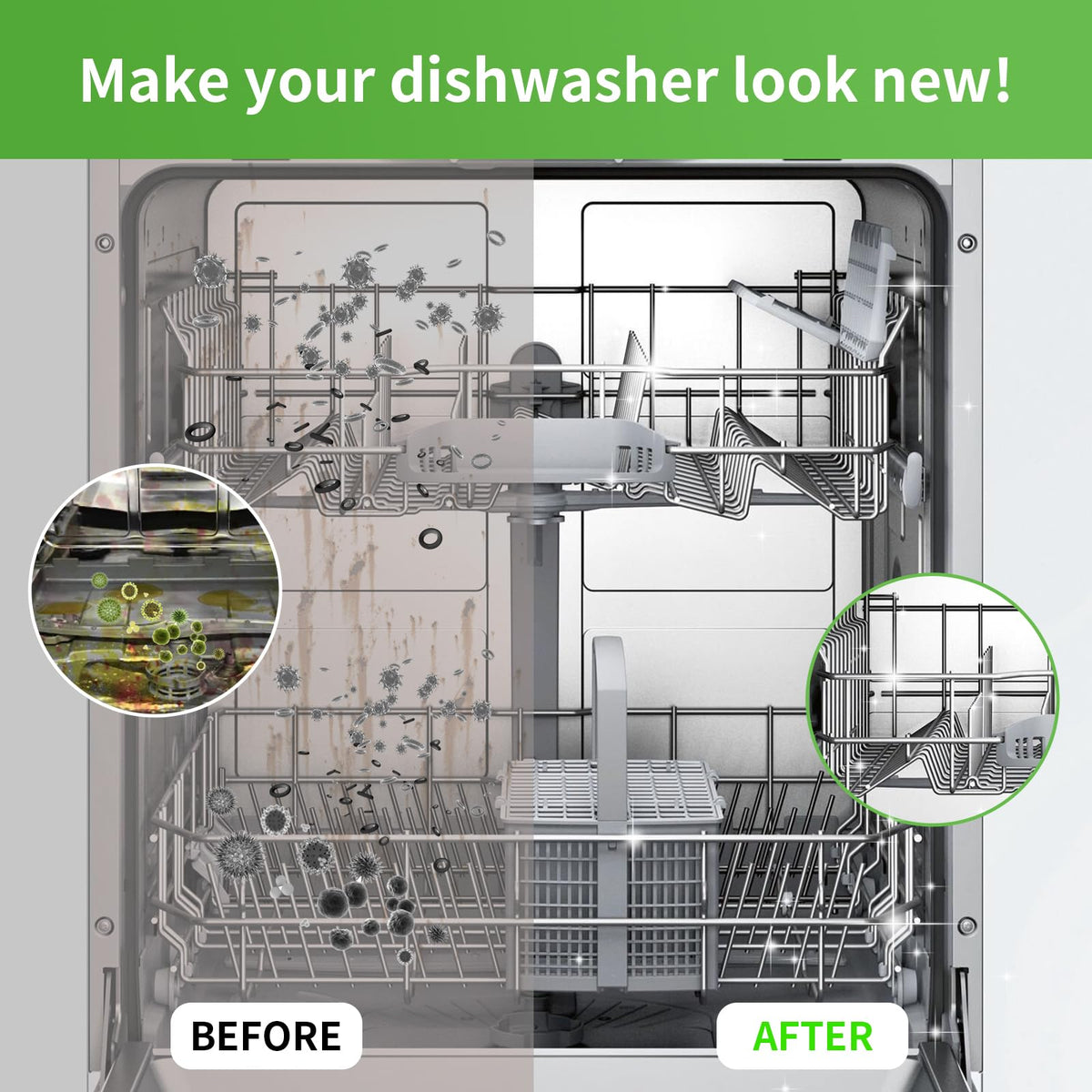 Dishwasher Cleaner and Deodorizer Tablets (24 Count)