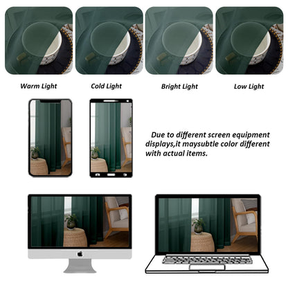 Hunter Green Sheer Valances for Windows (2 Count)