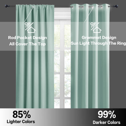 Cafe Blackout Curtains 24 inch Length
