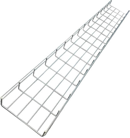 Kable Kontrol Cable Tray- 5 Feet Long - 8" Width, 6” Depth – Wire Mesh Tray Cable Management Rack Cords Organizer Cable Basket, Zinc Plated Steel NEC Approved for Network, Fiber Optic, Cabling