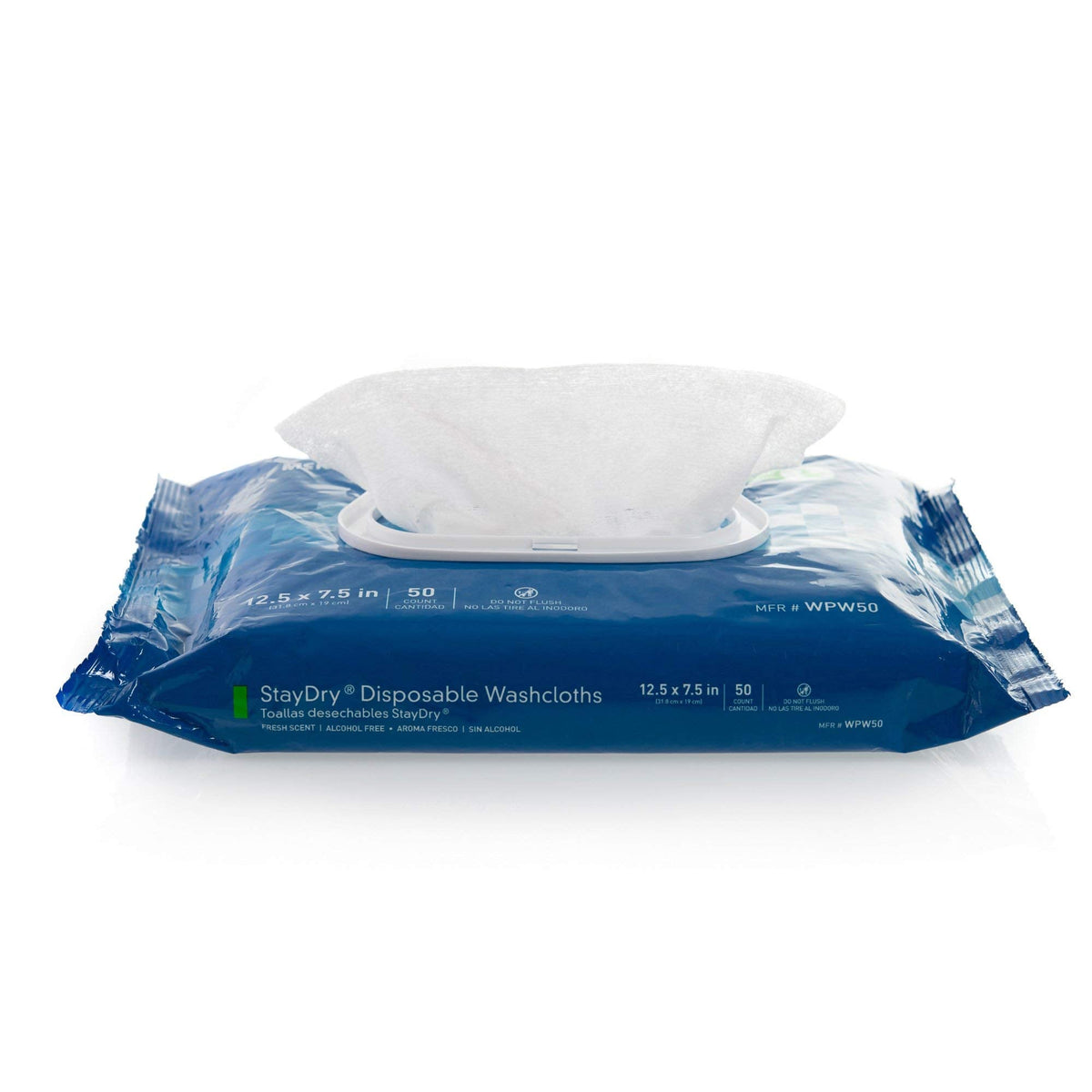 StayDry Pre Moistened Disposable Wipe (50 Count)