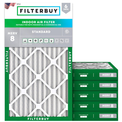 18x30x2 Air Filter MERV 8 Dust & Allergy Defense (6 Count)