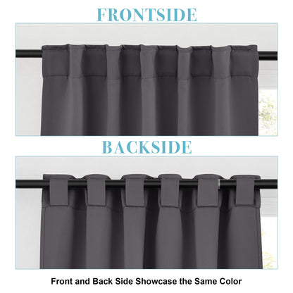 Small Window Curtains Blackout for Kitchen Bathroom Cafe RV Camper (2 Count)