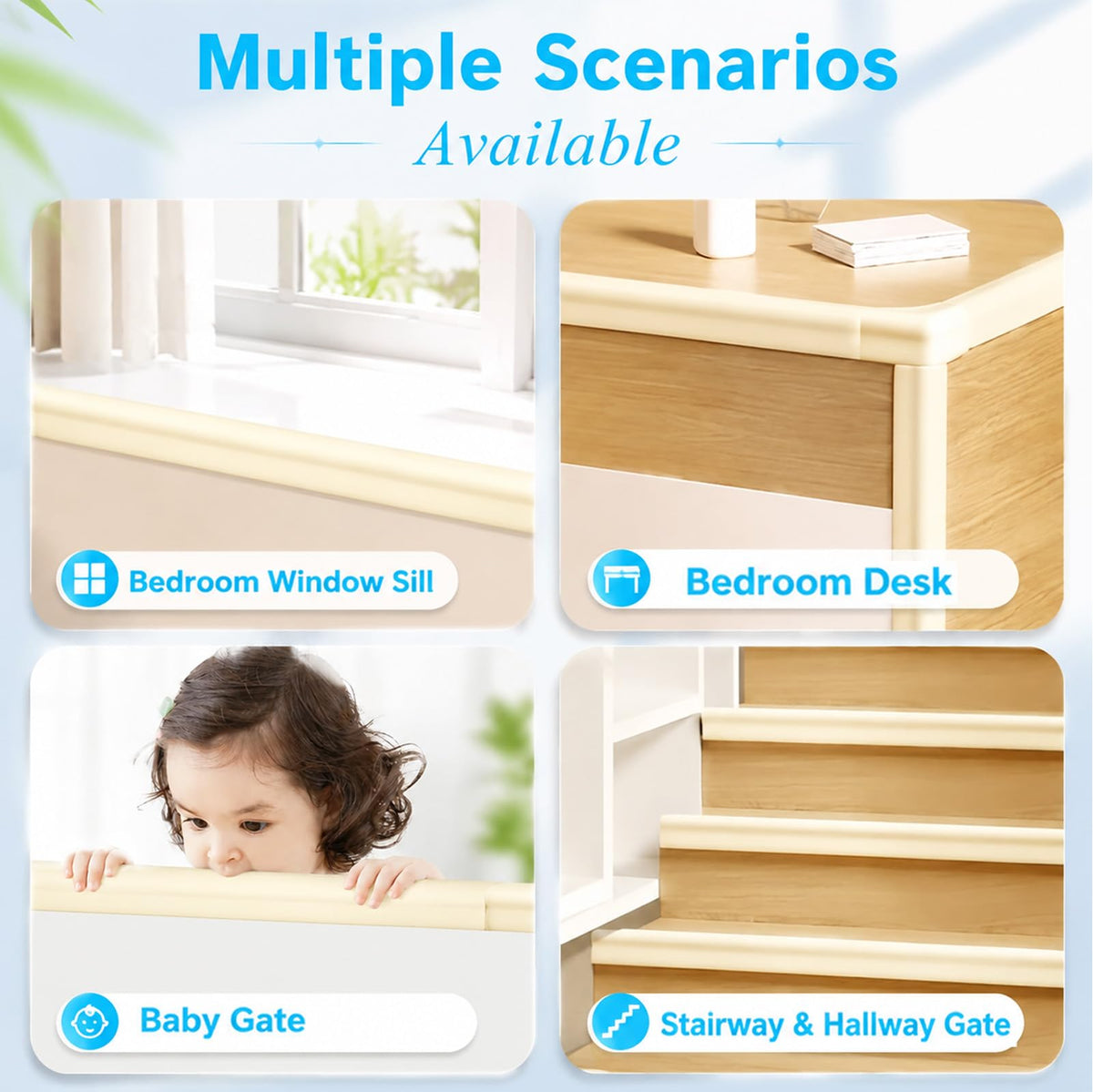 Foam Baby Edge Protector Strip Furniture Safety 2 Roll (2 Count)