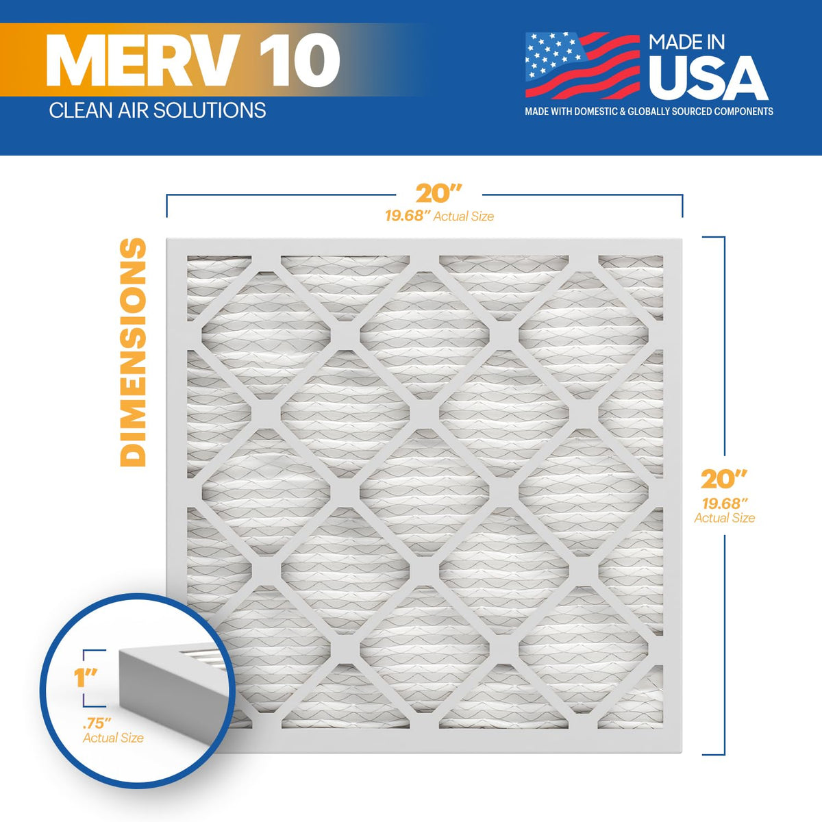TruFilter 20x20x1 MERV 10 (6 Count)