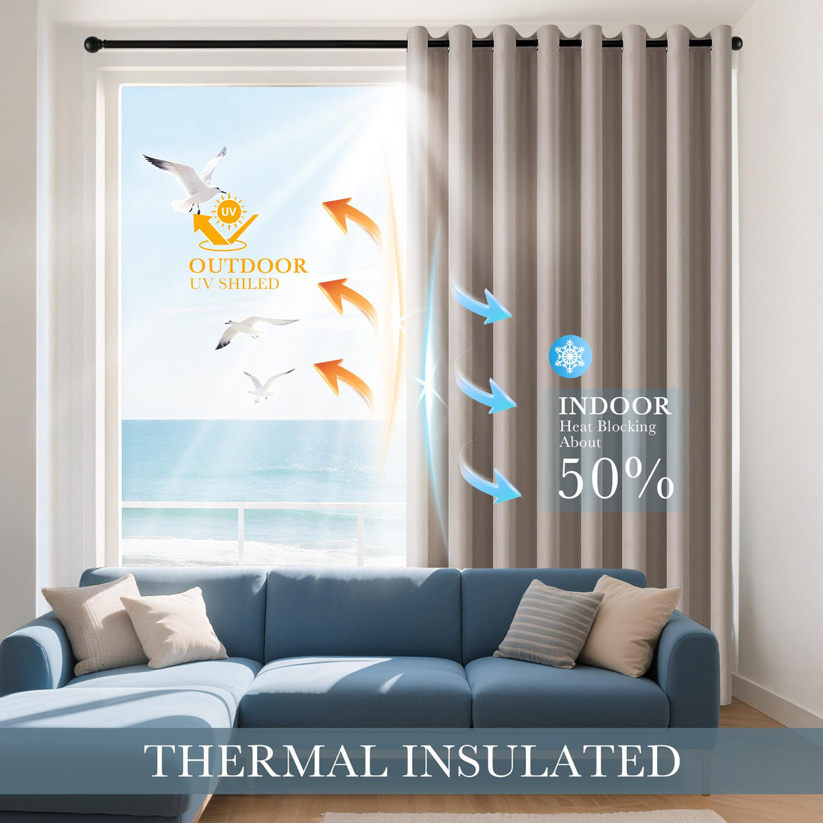 Light Taupe Blackout Curtains