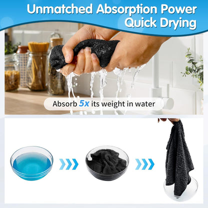 Black Microfiber Cleaning Cloth (50 Count)