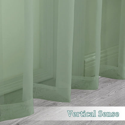 Sheer Curtains 63 Inch Length 2 Panels