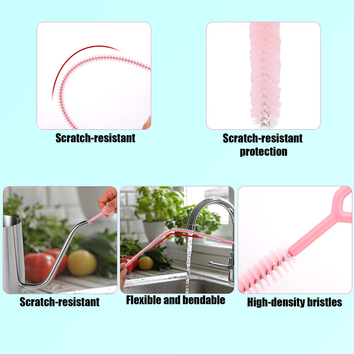 4pcs Straw Cleaner Brushes Compatible with Stanley (4 Count)
