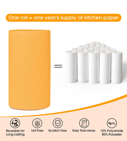 Microfiber Cleaning Cloth Roll (100 Count)
