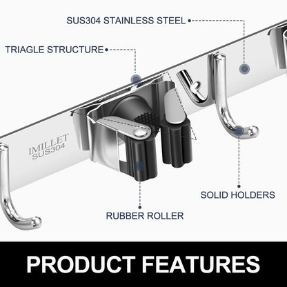 Broom Holder Wall Mount (3 Count)