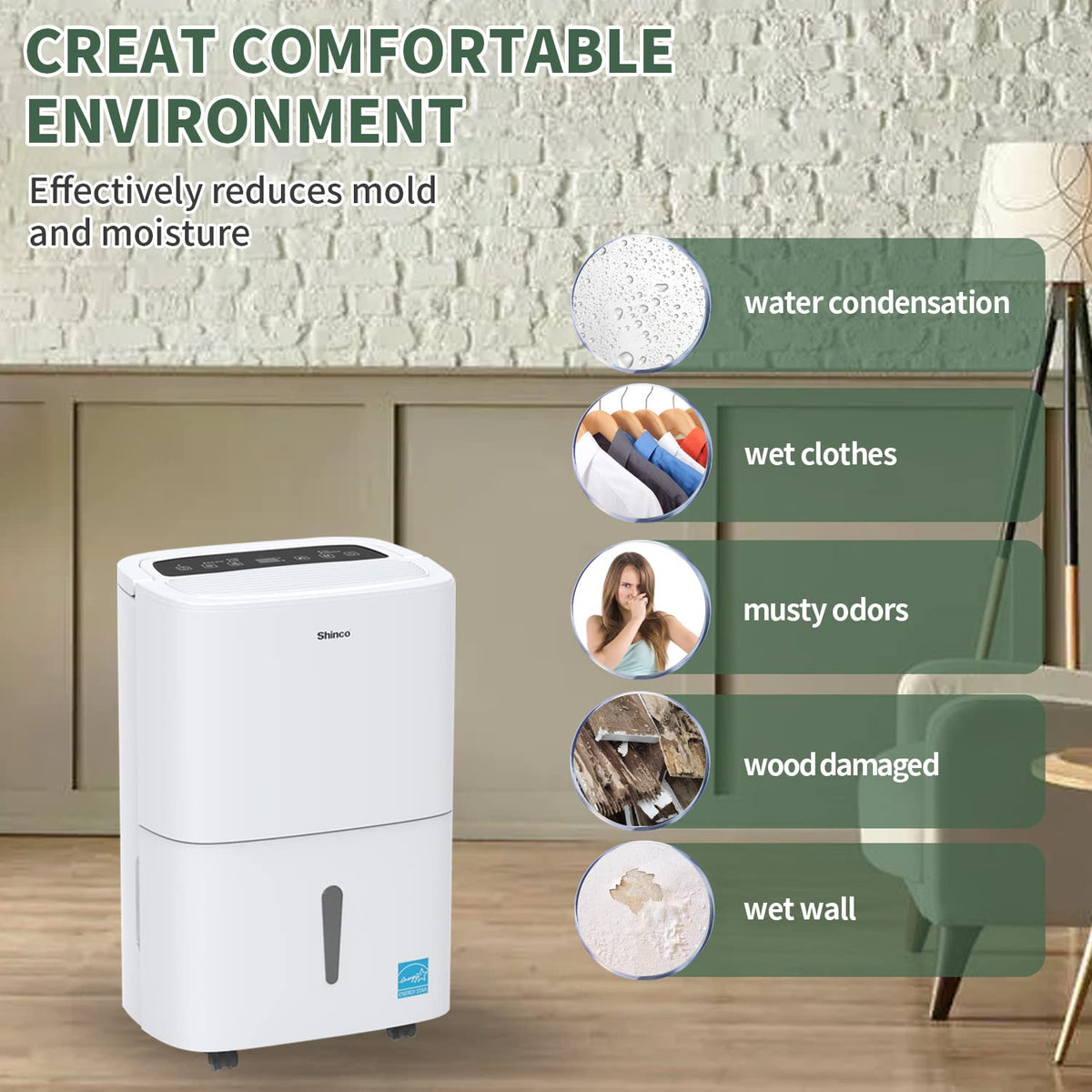 6 000 Sq.Ft Energy Star Dehumidifier with WIFI