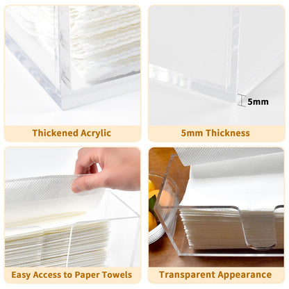 2 Pack Acrylic Paper Towel Holder (2 Count)