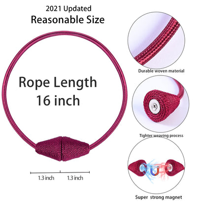 2 PCS Magnetic Curtain Tiebacks (2 Count)