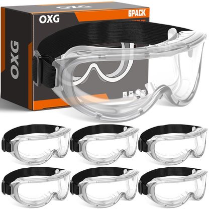 6 Pack Protective Safety Goggles Anti (6 Count)
