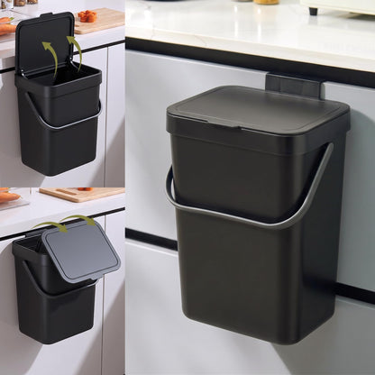 3.2 Gal Hanging Trash Can with Slide Lid