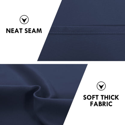 Blackout Curtains for Bedroom Living Room 38 x 54 Inch Long Navy (2 Count)