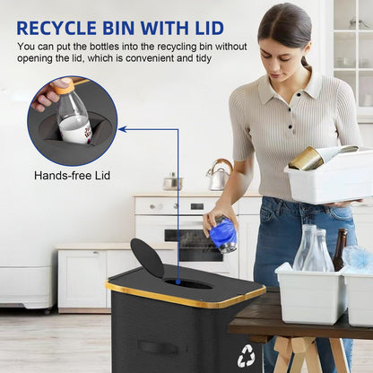 26 Gallon Kitchen Recycling Bin with Lid