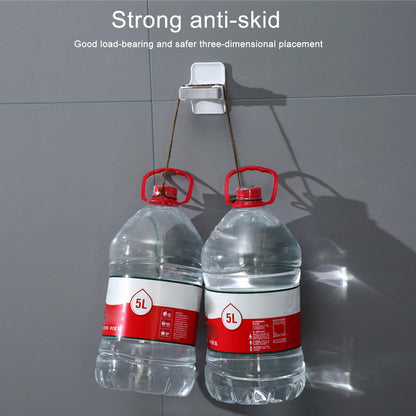 4 Pack Wall Mount Mop Holder Self Adhesive Broom Grippers No Drilling Mop Handle Hanger Practical Home Organization Tool