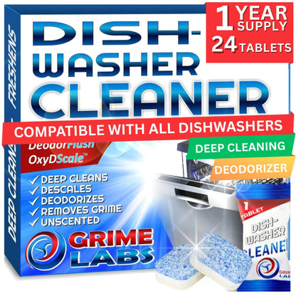 Dishwasher Cleaner Deodorizer Descaler Tablets (24 Count)