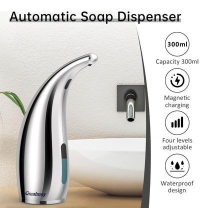 Automatic Soap Dispenser Touchless Rechargeable 10 oz 2 Pack