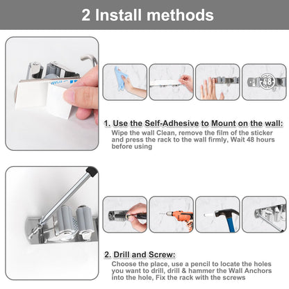Broom Holder Wall Mount