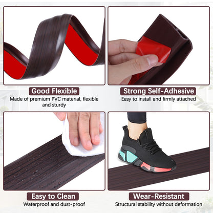 Vinyl Door Threshold Flooring Transition Strip Self Adhesive Carpet Edging Strip for Laminate Doorway Edge Threshold from 2 (10 Foot)