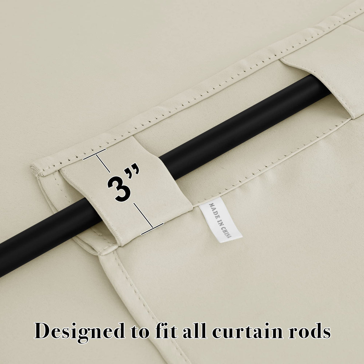 Curtains for Living Room Bedroom Nursery Office Laundry (2 Count)