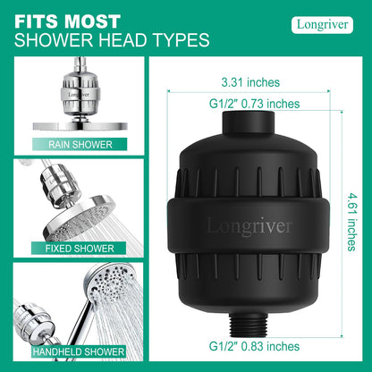 R7 Shower Filter High Put Shower Water Filter for Hard Water