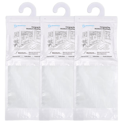 500G 3 Pack Hanging Moisture Absorbers Dehumidifier Bags (17.637 Ounce)