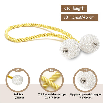 Magnetic Curtain Tiebacks Golden 2pcs (2 Count)