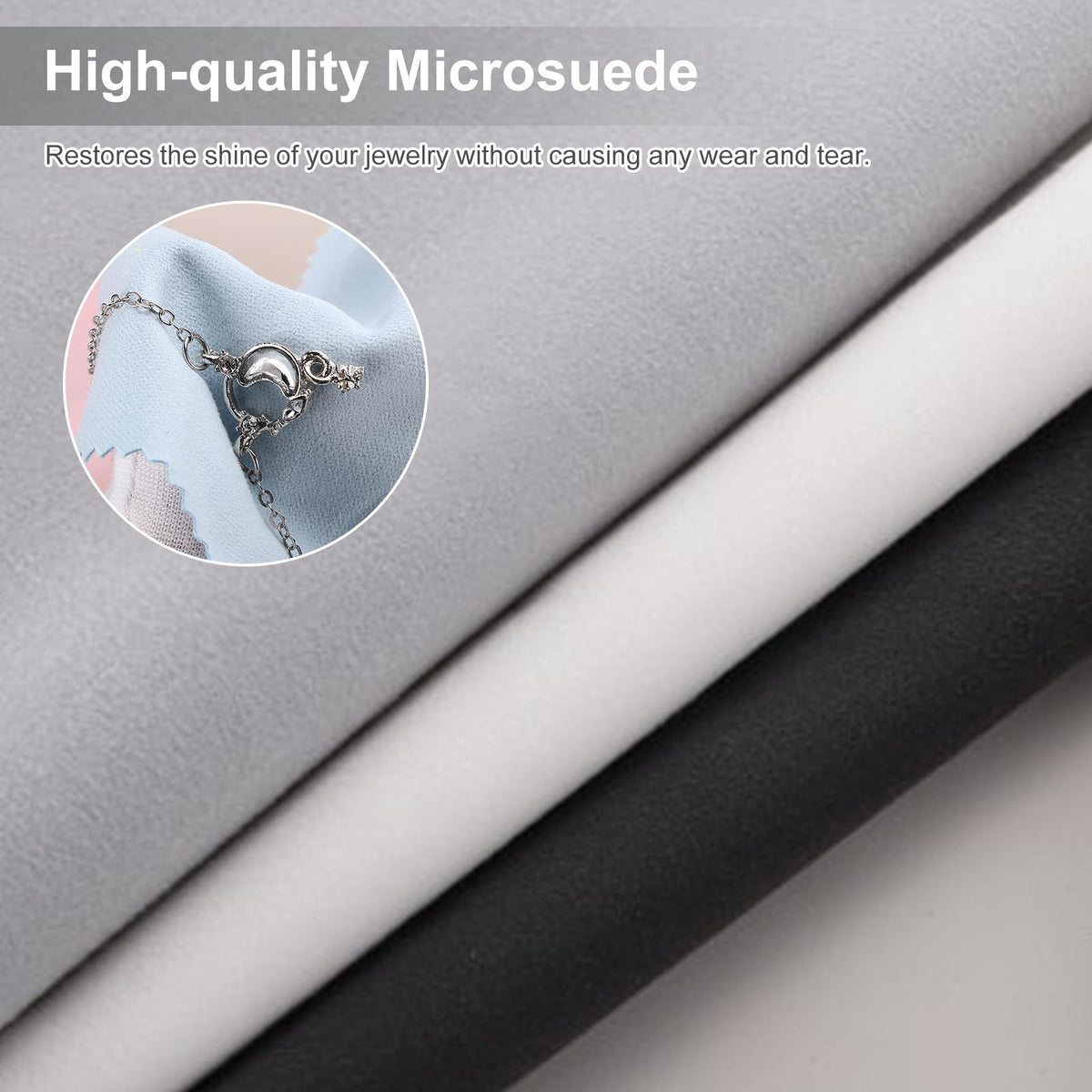 Jewelry Polishing Cloth 11.8x11.8 Inch Silver Polish Cleaning Cloths Jewelry Cleaner Remove Tarnish for Gold