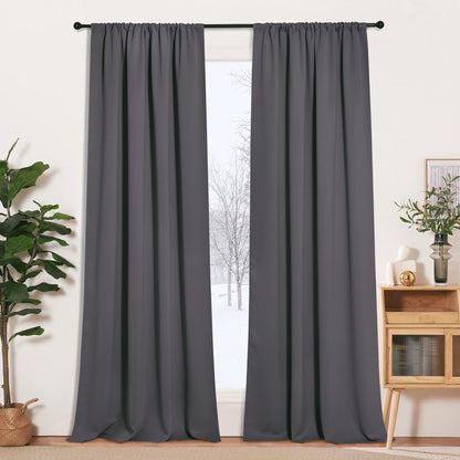 Blackout Curtains for Bedroom Living Dining Room 102 inches Long (2 Count)