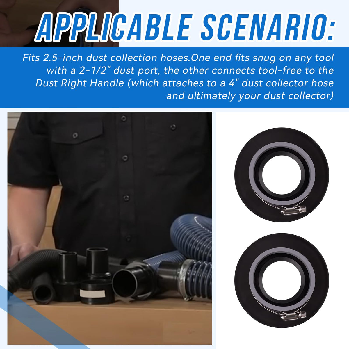 4" to 2.5'' Dust Collection Ports Port