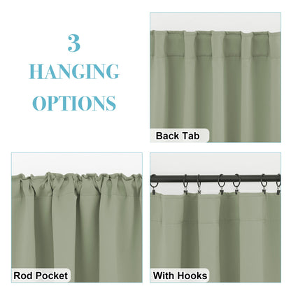 Short Blackout Curtains for Small Window (2 Count)