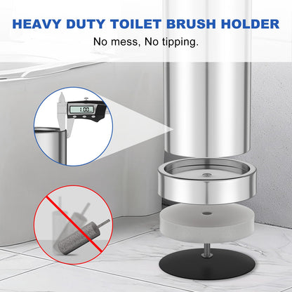 304 Stainless Steel Toilet Brush and Holder Set