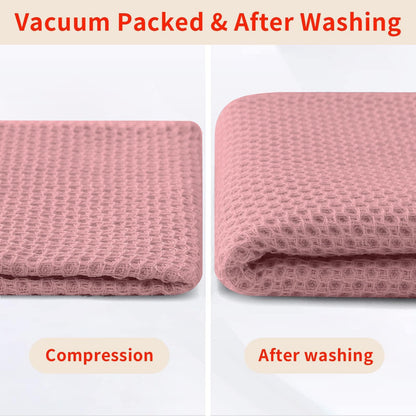 100% Cotton Waffle Weave Kitchen Dish Towels 12 (12 Count)