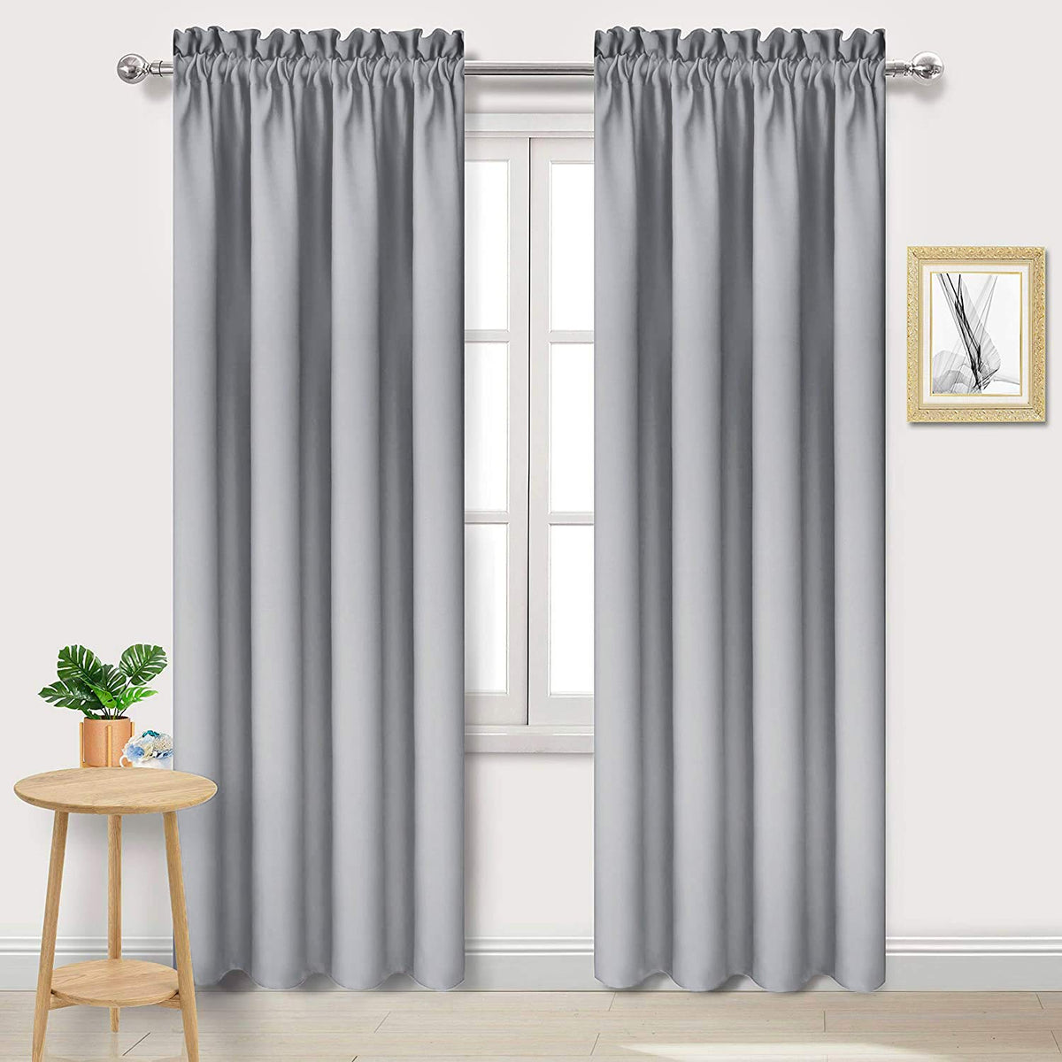 Blackout Curtains for Bedroom Living Room 38 x 84 Inch Long 2 Panels (2 Count)