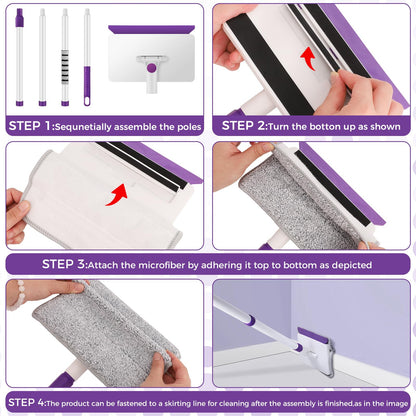 4 Pack Baseboard Cleaner Pad Refills for Wlich (4 Count)