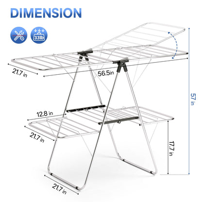 Large Stainless Steel Clothes Drying Rack