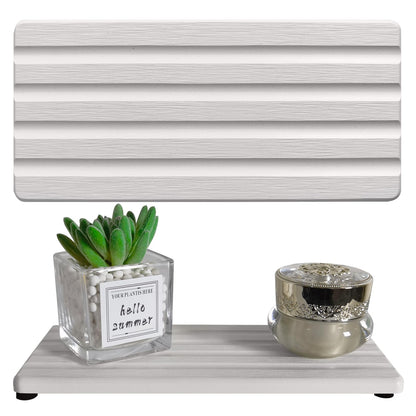 Diatomite Soap Dish Holder Water Absorbing Stone Tray Bathroom Countertop (2 Count)