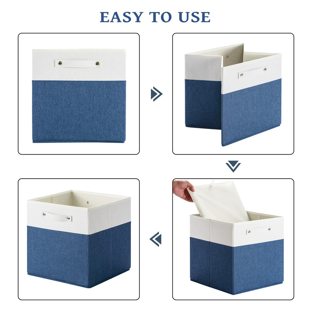 13x13x13 Storage Cube Bins 4 Pack