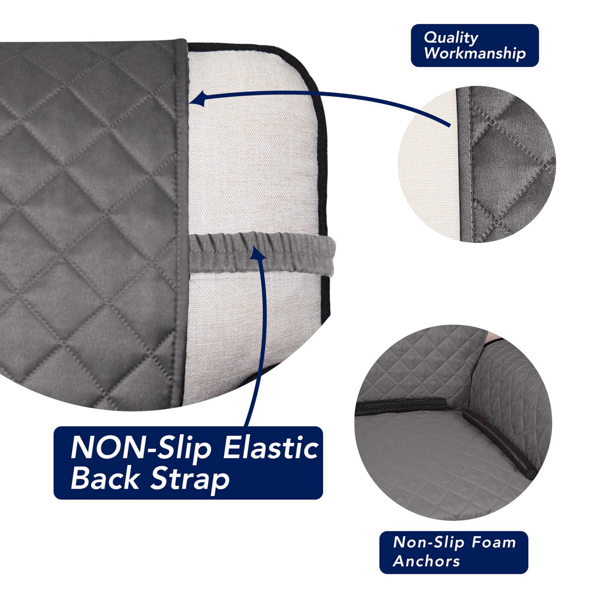 Reversible Quilted Couch Covers for Dogs Sofa Cover 4 Seater 88"