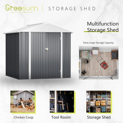 6x4FT Outdoor Storage Shed