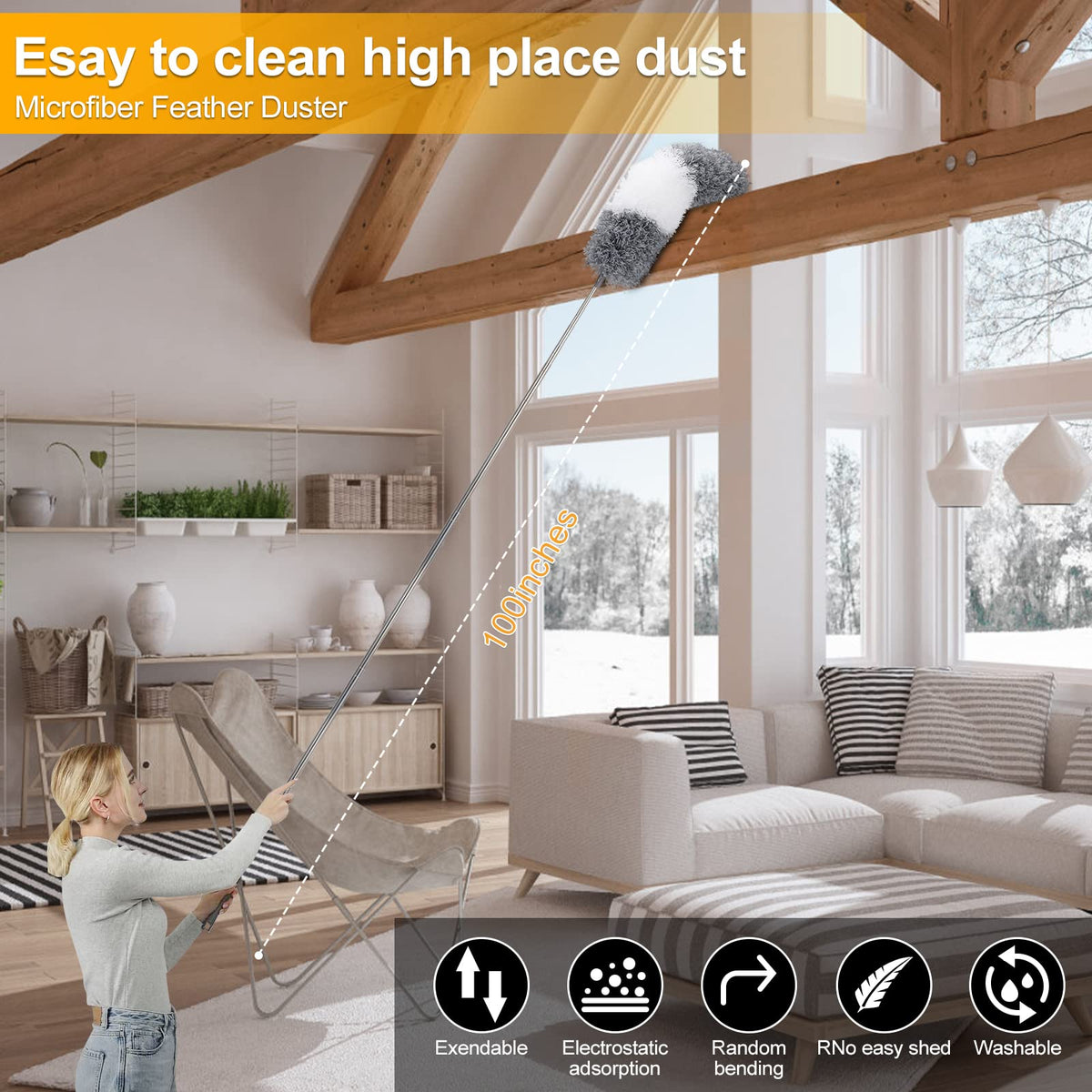 Microfiber Duster for Cleaning Fan (9 Count)