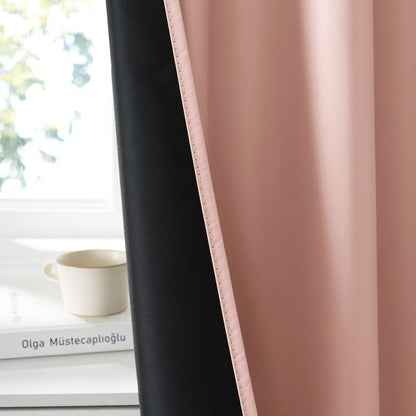 100% Blackout Short Curtains for Small Window (2 Count)