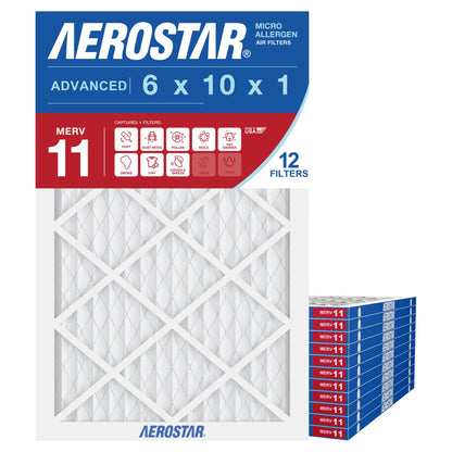 Air Filter 6x10x1 MERV 11 AC Filter (12 Count)
